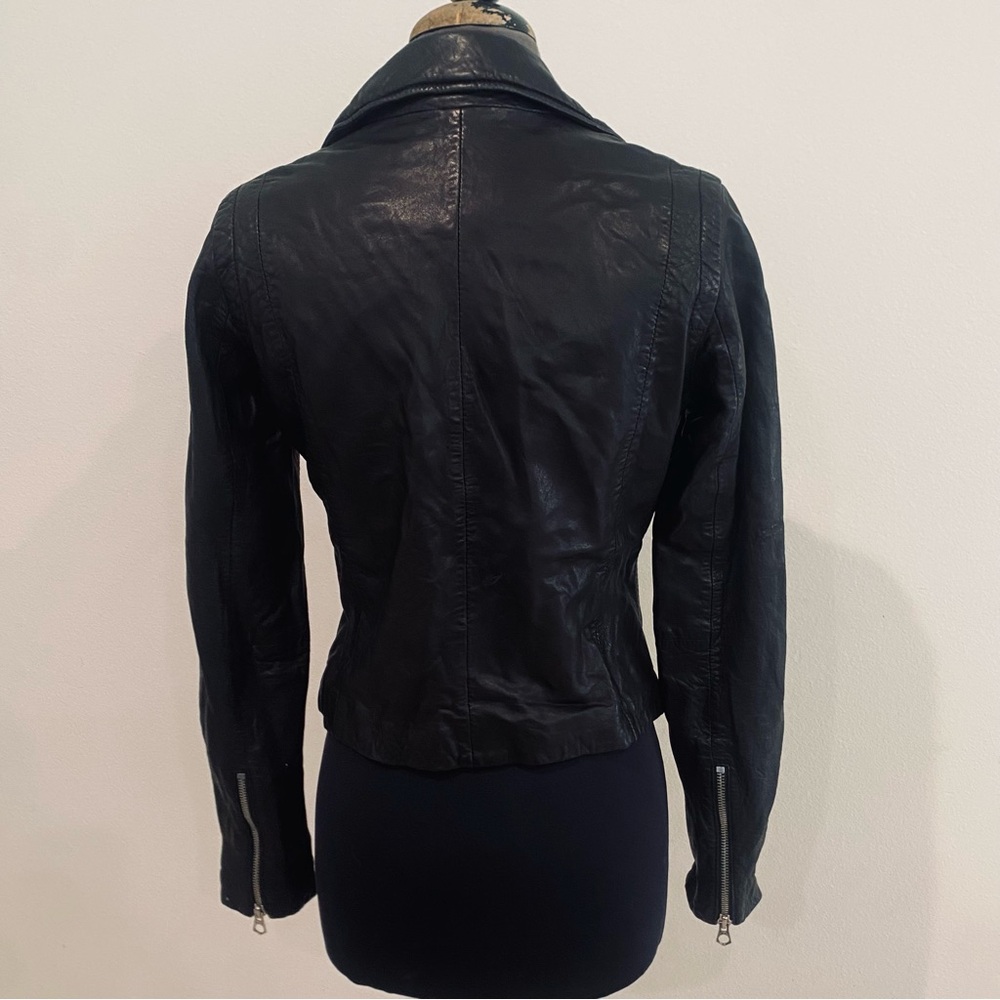 MADEWELL THE WASHED LEATHER MOTORCYCLE JACKET BIKER BLACK SIZE SMALL MOTO - Picture 4 of 7